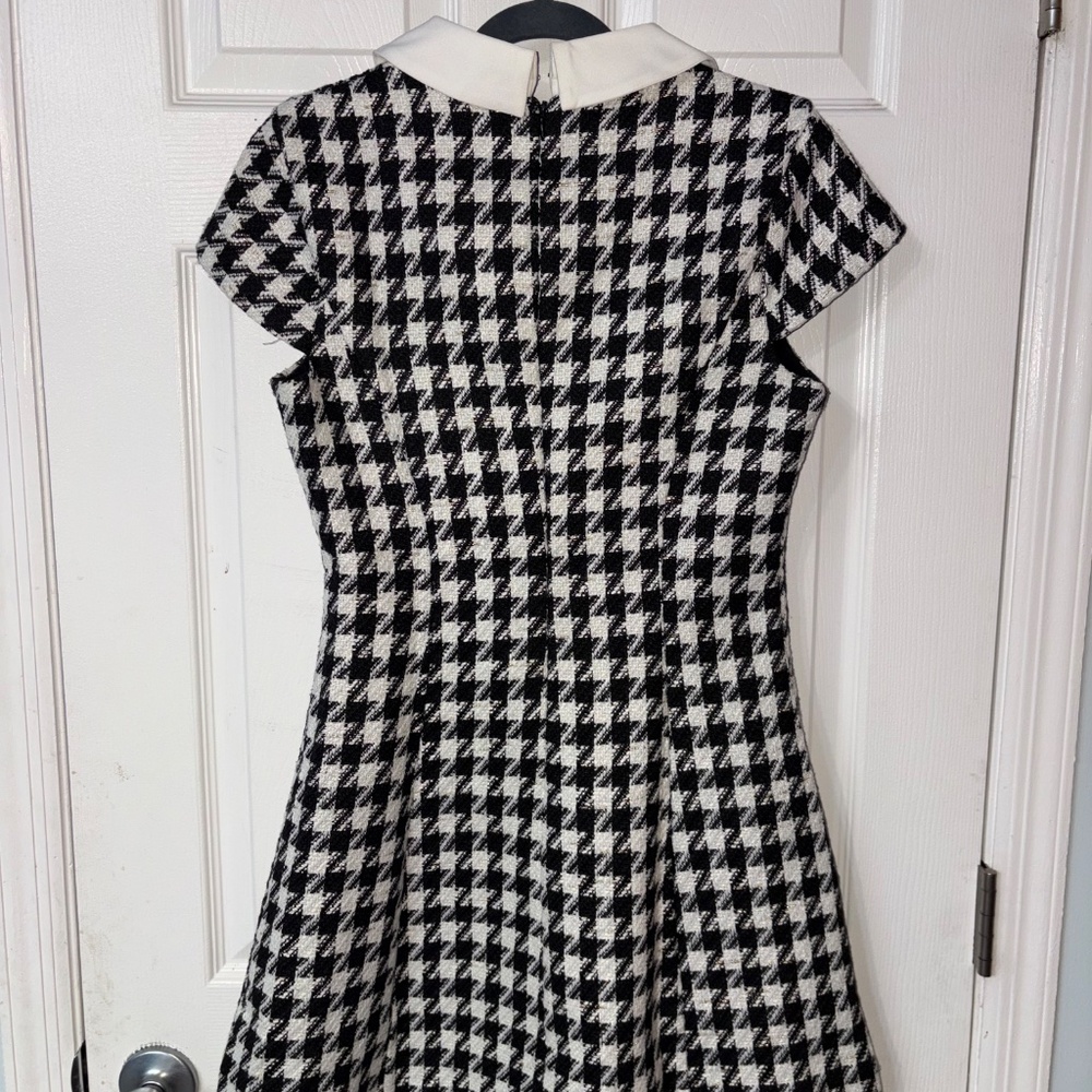 HOUNDS TOOTH COLLARED DRESS - Picture 2 of 4